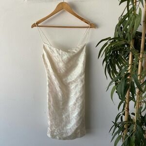 Kirin Summer Sheer Holographic Logo Printed Mini Tank Dress